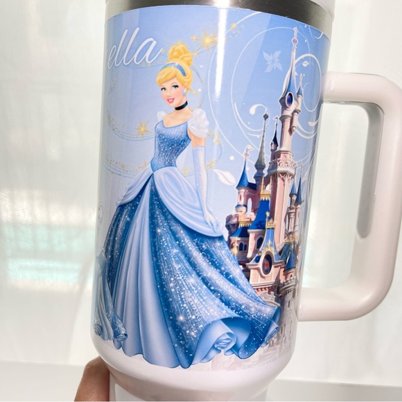 Custom 40oz Tumbler Disney Princess Cinderella Brand new double wall stainless t - Picture 7 of 14